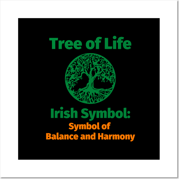 Tree of Life Irish Symbol: Symbol of Balance and Harmony Orange Wall Art by IrishPOD